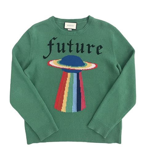 gucci ufo blue sweater|gucci sweater accessories.